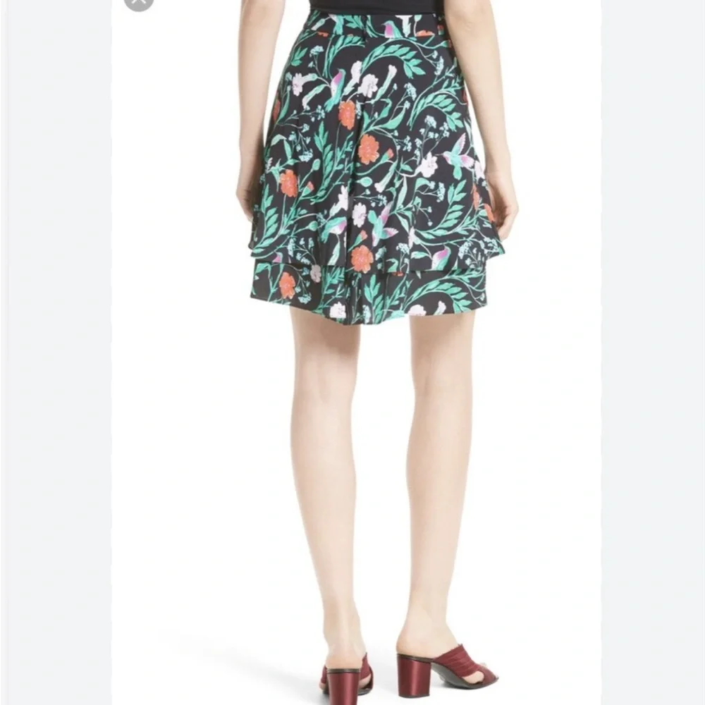 Kate Spade Jardin tiered floral hummingbird skirt 2